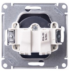 W59 Черный бархат Розетка без заземления без шторок, 16А  RS16-153-6-86  SE