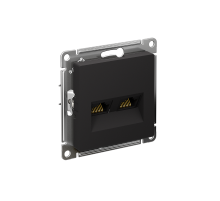 AtlasDesign Карбон Розетка 2-ая комп RJ45+RJ45, кат.6А, механизм   ATN001088  SE
