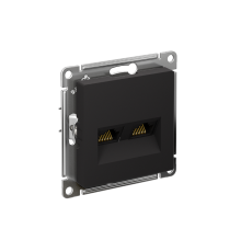 AtlasDesign Карбон Розетка 2-ая комп RJ45+RJ45, кат.6А, механизм   ATN001088  SE