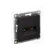 AtlasDesign Карбон Розетка 2-ая компьютерная RJ45+RJ45, кат.5E, механизм  ATN001085  SE