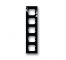 Рамка 5-постовая, для монтажа заподлицо, серия axcent, цвет черный  1753-0-4130   2CKA001753A4130  ABB