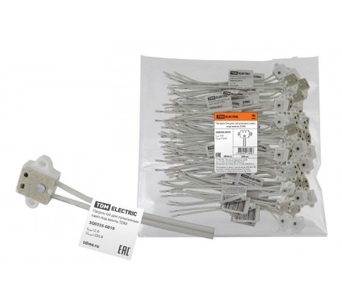 Патрон для галогенных ламп G4 под винты  SQ0335-0019  TDM