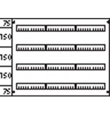 Пластрон глухой 3ряда/4 рейки -150мм  AG234  ABB