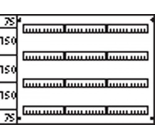 Пластрон глухой 3ряда/4 рейки -150мм  AG234  ABB
