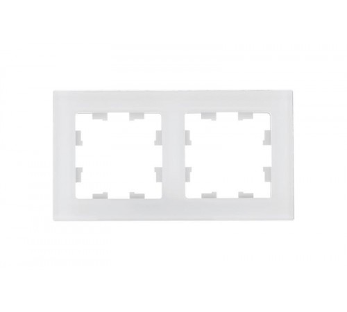 AtlasDesign Nature Белый Рамка 2-ая, натуральное стекло  ATN360102  SE