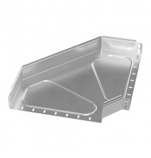 Угол горизонтальный 90 градусов Стандарт INOX (AISI 304) 400х80  PR16.3507  Промрукав