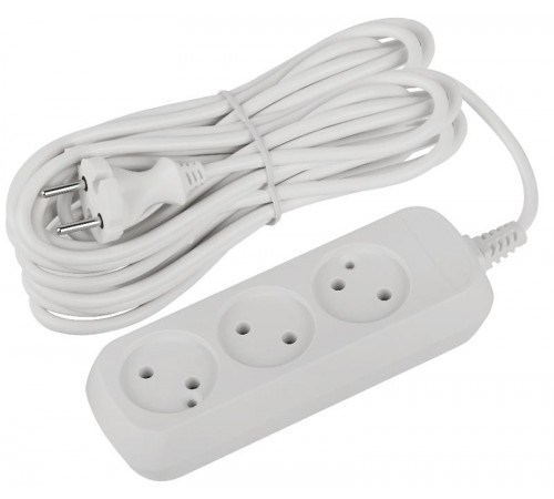 Удлинитель электрический ЭРА UDL-10-3100 Greenline 3 розетки без заземления 10м ПВС 2x1мм2   Б0065024  ЭРА