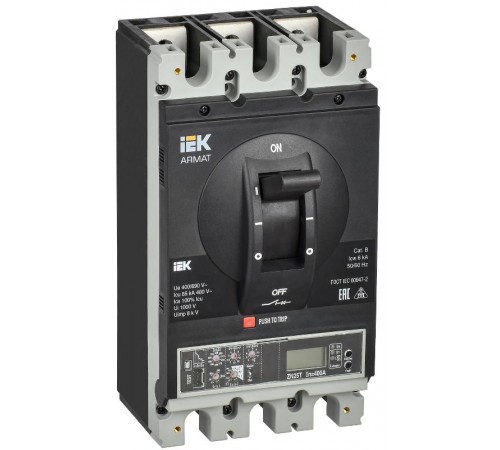ARMAT Авт. выкл. лит. корпус 3P I 85кА 400А эл. пр.  AR-MCCB-3I-085-0400A-ELPC  IEK