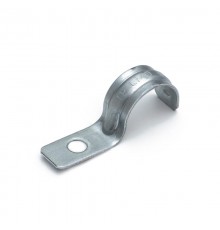 Скоба металлическая однолапковая усиленная противопожарная СМОУ d19-20 мм отв. d 6,5 мм (100шт/1200шт уп/кор)  PR13.02425  Промрукав