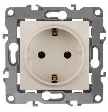 Розетка с заземлением 16A-250В IP20 винт Эра12 слоновая кость  Б0029237  ЭРА