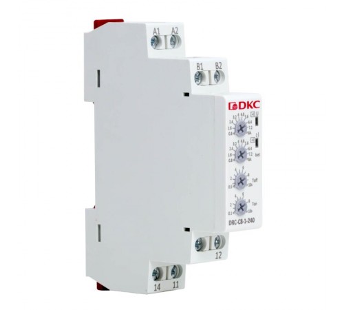 Реле контроля тока, тип DRC, 0.8-8А, конфигурация контакта 1CO, 24-240 AC/DC  DRC-C8-1-240  DKC