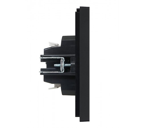 FORTE&PIANO Выключатель 1-клавишный проходной 10А FP103 черный  FP-V12-0-10-1-K02  IEK