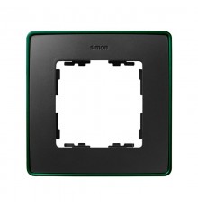 Simon 82 Рамка декоративная, 1 пост, Select, S82 Detail, графит-зеленый металлик  8201610-250  Simon