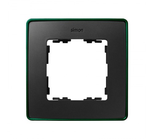 Simon 82 Рамка декоративная, 1 пост, Select, S82 Detail, графит-зеленый металлик  8201610-250  Simon