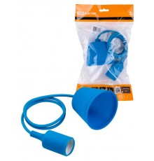 Патрон пластиковый Е27 с подвесом 1 м, синий TDM  SQ0335-0066  TDM