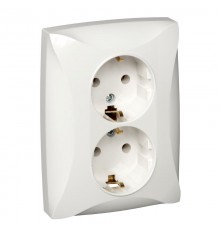 ДУЭТ Белый Розетка 2-ая с/з  WDE000124  Schneider Electric