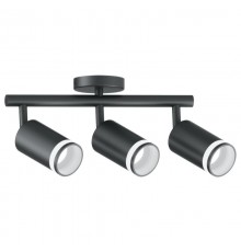 Светильник-спот настенно-потолочный под лампу GU10, черный ML233  41491  FERON