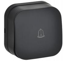 GLORY Выключатель 1-клавишный самовозвратный о/у 10А ВСс20-1-0-ХЧм черный матовый  EVH14-K02M-10  IEK