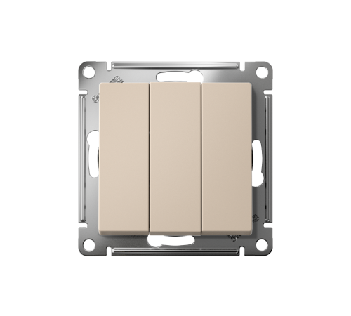 AtlasDesign Песочный Выключатель 3-клавишный, сх.1+1+1, 10АХ, механизм  ATN001231  SE