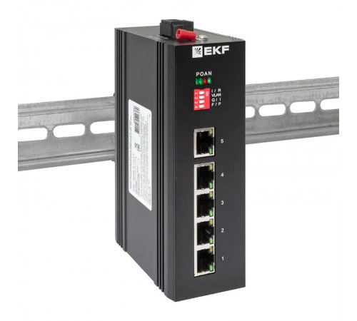 Промышленный неуправляемый коммутатор U-5GT, 5 портов 10/100/1000Base-T(X) RJ45, монтаж на динрейку TSX TSX-U-5GTEKF