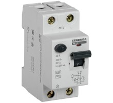Выключатель дифференциальный (УЗО) ВД1-63 2Р 40А 300мА  MDV15-2-040-300  GENERICA