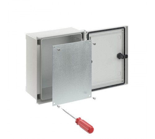 Панель монтажная для цельного навесного шкафа из фибергласа, металл, 500х400 мм  CN5054MP  DKC