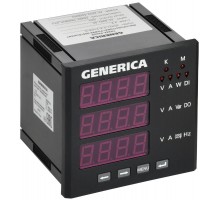Мультиметр цифровой щитовой трехфазный DO RS-485 96х96мм LED  IDM21-5-3-3-LED-G  GENERICA