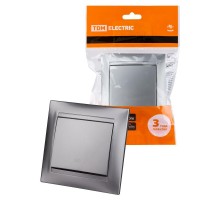 Перекрестный выключатель 1-кл. 10А серебр. металлик "Лама"  SQ1815-0236  TDM