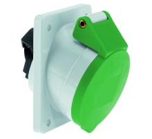 Розетка встраиваемая наклонная 16А 4р(3P+РE) 400в 6h IP44 74х62 1221* I 1221*-Bals I Bals