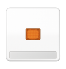 Клавиша с оранжевым окошком для выключателя с подсветкой и полем для надписи; белая  CD590NAKOWW  Jung