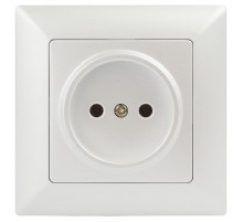 Розетка Intro Solo 4-201-06 без заземления 2P, 16А-250В, IP20, СУ, перламутр  Б0053646  Intro