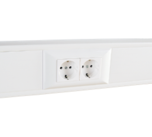 Суппорт с рамкой на 2 поста (45х45) в профиль для кабель-канала 100х50  100008S  SPL