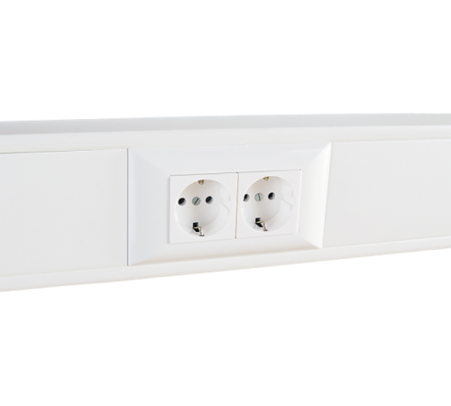 Суппорт с рамкой на 2 поста (45х45) в профиль для кабель-канала 100х50  100008S  SPL