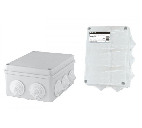 Коробка распределительная о/п 150х110х70мм, крышка, IP55, 10 гермовводов, инд. штрихкод,  SQ1401-1242  TDM