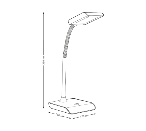 Светильник настольный GTL101 8W 550lm 4000K 220-240V белый с серым LED 1/20  GT1011  Gauss