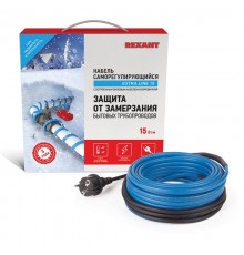 Саморегулируемый греющий кабель на трубу 15MSR-PB 25M (25м/375Вт)  51-0623  REXANT