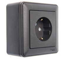 W59 Черный бархат Коробка 1-ая подъемная для наружного монтажа с рамкой  KP-152-68  SE