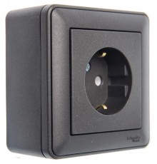 W59 Черный бархат Коробка 1-ая подъемная для наружного монтажа с рамкой  KP-152-68  SE