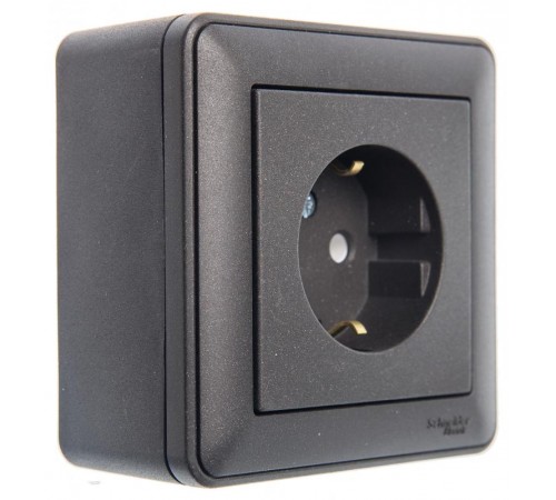 W59 Черный бархат Коробка 1-ая подъемная для наружного монтажа с рамкой  KP-152-68  SE