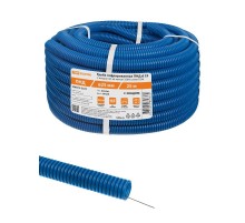 Труба гофрированная ПНД d 25 с зондом (25 м) легкая 350Н синяя  SQ0413-2523  TDM