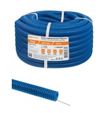 Труба гофрированная ПНД d 25 с зондом (25 м) легкая 350Н синяя  SQ0413-2523  TDM