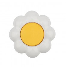 Выключатель одноклавишный HAPPY Ромашка скрытой установки, желтый/белый  KR-78-0620  Kranz