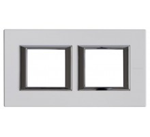 Рамка 2х2П 71мм горизонтальная Фарфор Axolute  HA4802M2HBG  Legrand