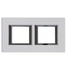 Рамка 2х2П 71мм горизонтальная Фарфор Axolute  HA4802M2HBG  Legrand