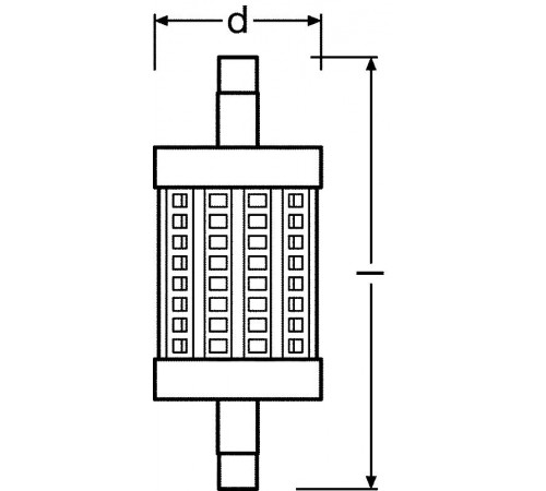 Лампа светодиодная PARATHOM LINE 78 CL 75 non-dim 8W/827 R7S  4058075812178  Osram