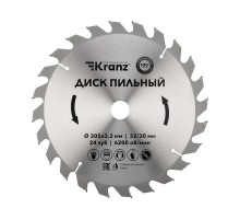 Диск пильный 305 мм х 24 зуб х 32/30 мм  KR-92-0134  Kranz