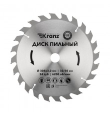 Диск пильный 305 мм х 24 зуб х 32/30 мм  KR-92-0134  Kranz