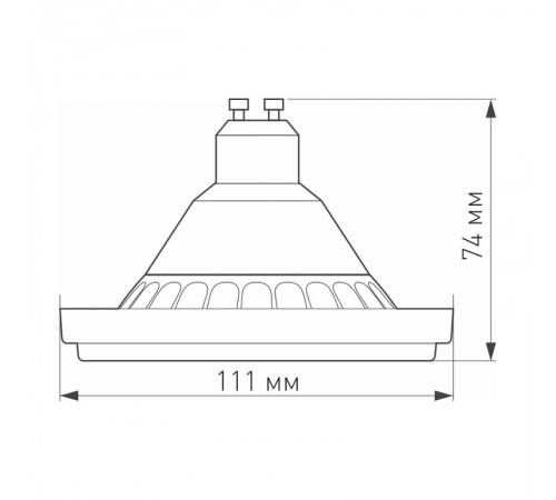 Лампа светодиодная AR111-UNIT-GU10-15W-DIM Warm3000 (WH, 24 deg, 230V)  026867  Arlight