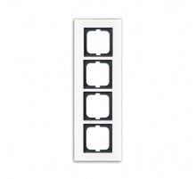 Рамка 4-постовая, серия carat, белое стекло (v.2012)  1754-0-4445   2CKA001754A4445  ABB