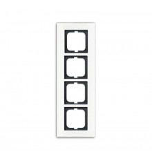 Рамка 4-постовая, серия carat, белое стекло (v.2012)  1754-0-4445   2CKA001754A4445  ABB